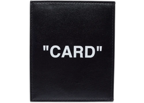 OFF-WHITE Quote Card Holder "CARD" Black White