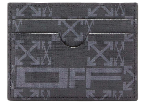 OFF-WHITE Card Case Monogram Simple Black/Dark Grey