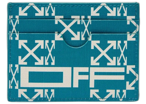 OFF-WHITE Monogram Simple Card Case Green