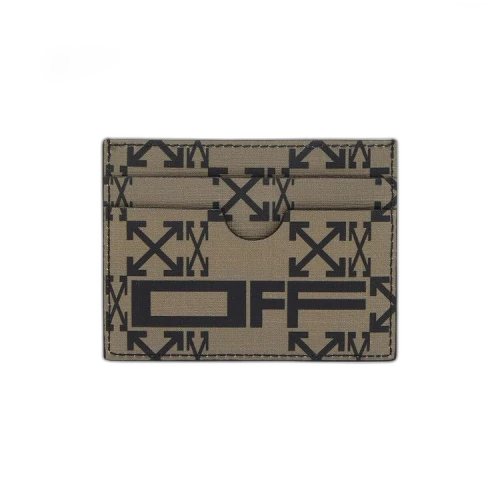 OFF-WHITE Monogram Simple Card Case Brown
