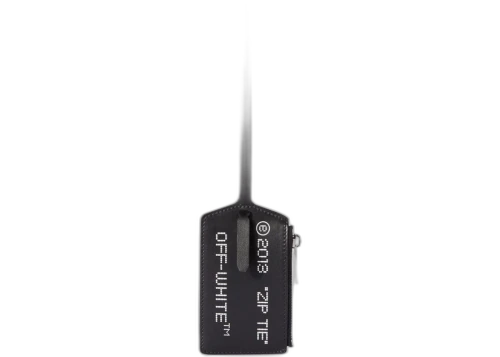 OFF-WHITE Zip Tie Zipped Card Case Black