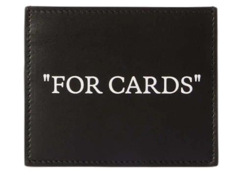 Off-White Quote Card Holder Black