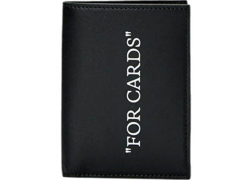 OFF-WHITE Quote Bookish Wallet Black