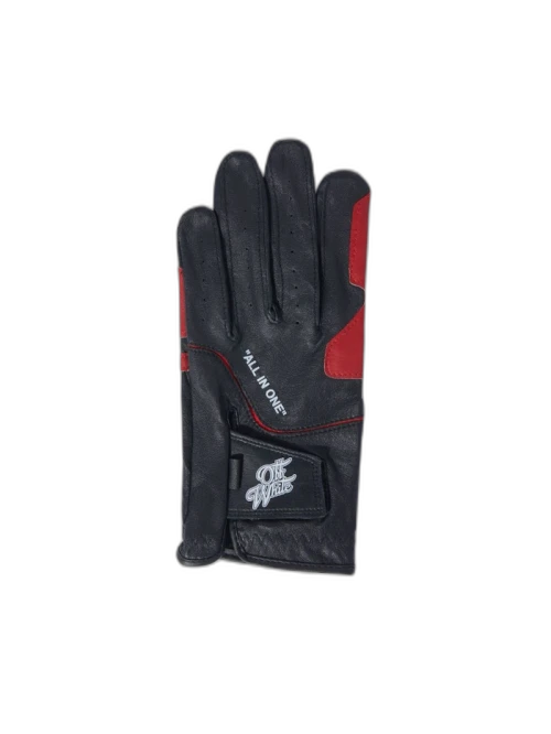 OFF-WHITE Leather Golf Gloves Black/Red