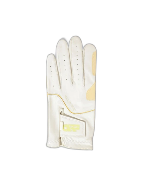 OFF-WHITE Leather Golf Gloves Gray/Yellow