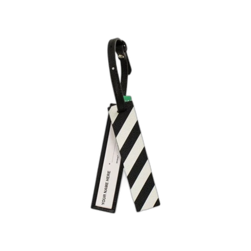 OFF-WHITE Luggage Tag Diag Black White