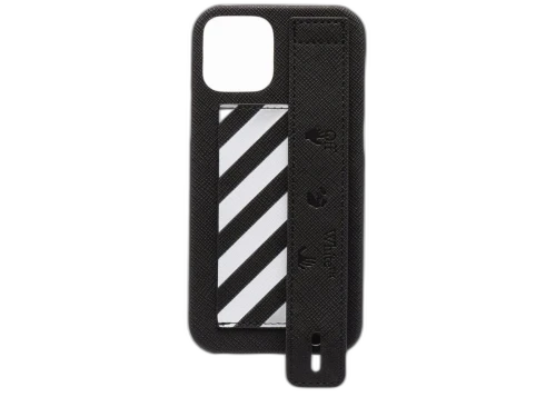 OFF-WHITE Diag with Strap iPhone 12 Case Black/White