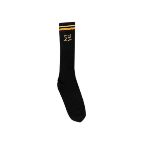 Off-White Cat Medium Socks 'Black/Yellow'