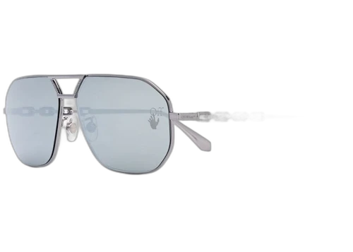 OFF-WHITE Wright Aviator Sunglasses Dark Grey/Grey (OMRI007F20MET0010700)