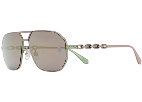 OFF-WHITE Wright Aviator Sunglasses Scarabeo Green/Gold (OMRI007F20MET0015500)