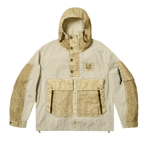 Palace x C.P. Company 50 Fili Heavy Mixed Hooded Jacket 'Stone'