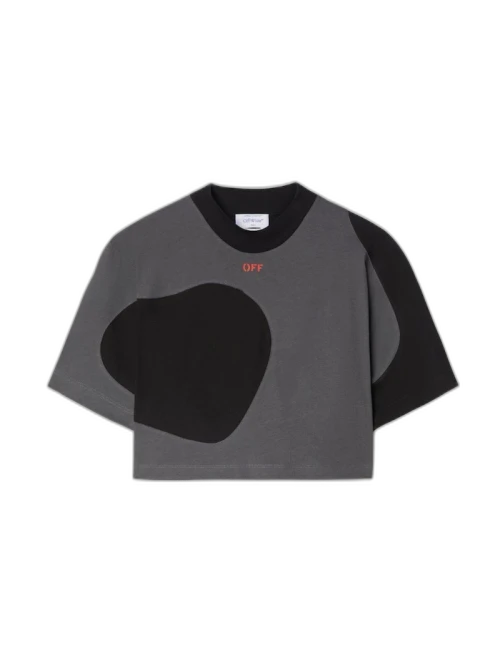 OFF-WHITE Cropped Golf T-shirt Black