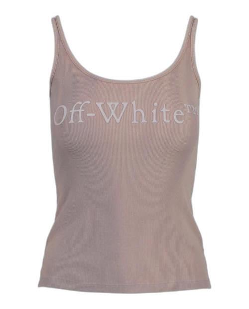 OFF-WHITE Laundry Ribbed Tank Top Beige