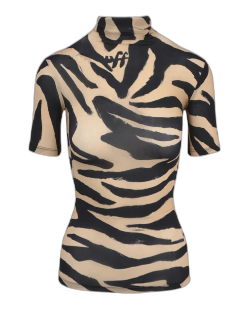 OFF-WHITE Zebra Sec Skin Short Sleeve Shirt Multi