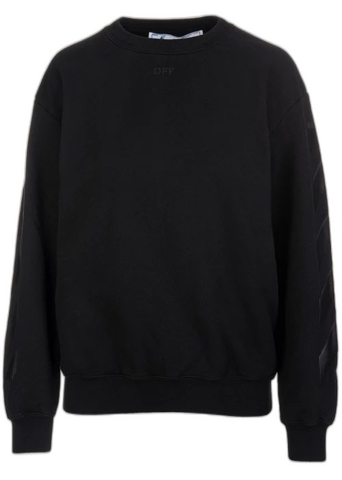 OFF-WHITE Womens Rubber Arrows Crewneck Black