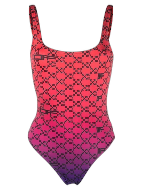 OFF-WHITE Arrows Gradient One Piece Swimsuit Red/Blue