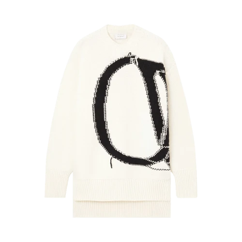 OFF-WHITE OW Maxi Logo-Intarsia Jumper White/Black