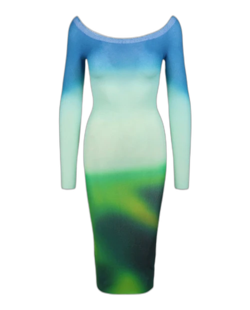 OFF-WHITE Blurred Seamless Knit Dress Multi