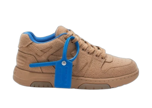 OFF-WHITE Out Of Office OOO Low Tops Camel Blue Wool (Women's)