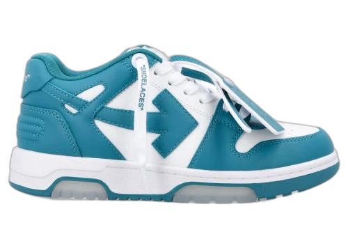 OFF-WHITE Out Of Office OOO Low Tops White Petrol Blue (Women's)