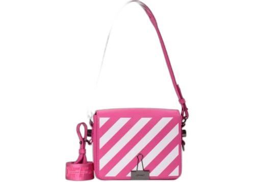 OFF-WHITE Binder Clip Bag Diag Fuchsia White