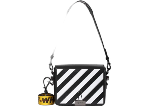 OFF-WHITE Binder Clip Bag Diag Black White Yellow