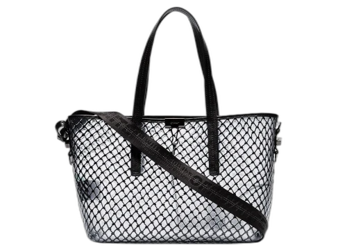 OFF-WHITE Tote Transparent Mesh Black