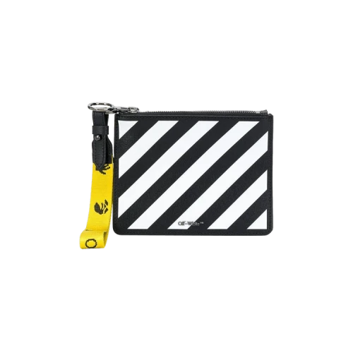 OFF-WHITE Double Flap FW20 Wristlet Black/White