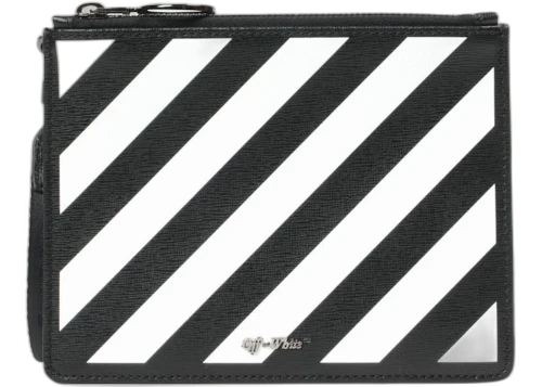 OFF-WHITE Double Pouch Diag Black White
