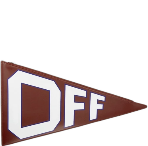 OFF-WHITE Flag Pouch Burgundy