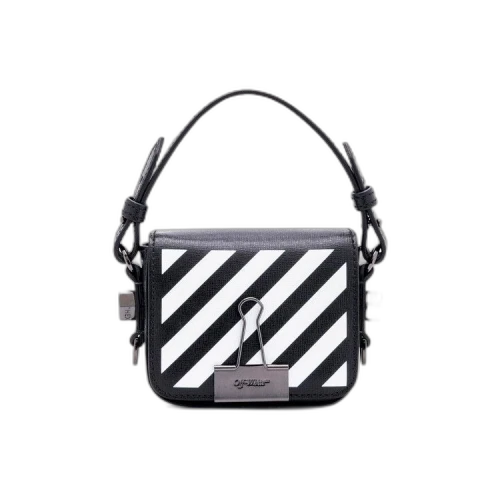 Off-White Diagonal Baby Flap Bag 'Black '