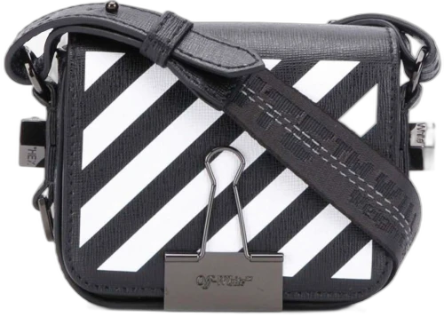 OFF-WHITE Binder Clip Bag Diag Baby Black White