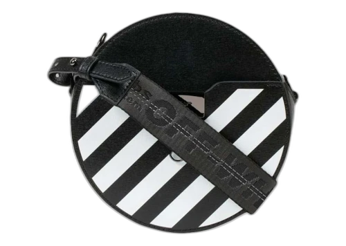 OFF-WHITE Diag Round Bag Black/White
