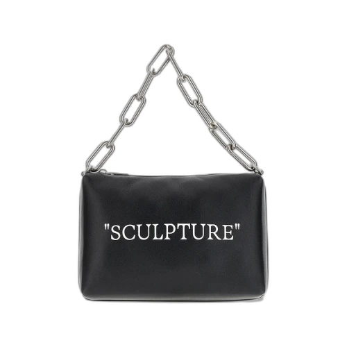 Off-White Block Pouch Leather Shoulder Bag Black