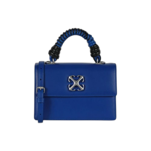 OFF-WHITE Jitney 1.4 Leather Top Handle Blue