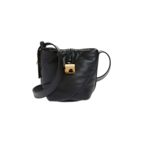 OFF-WHITE Nailed Quilted Leather Bucket Bag Black