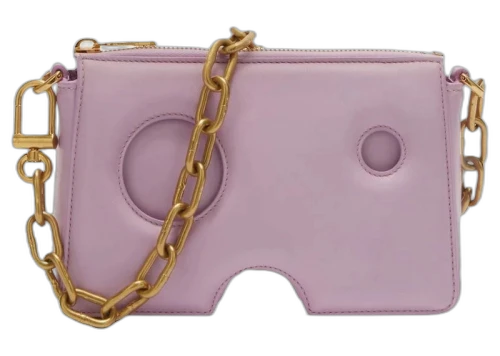 OFF-WHITE Burrow Leather Shoulder Bag Lilac