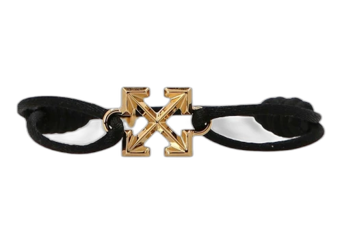 OFF-WHITE Arrow Chord Bracelet Gold/Black
