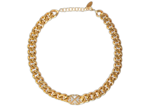 Off-White Arrows Chain-Link Necklace Gold-tone
