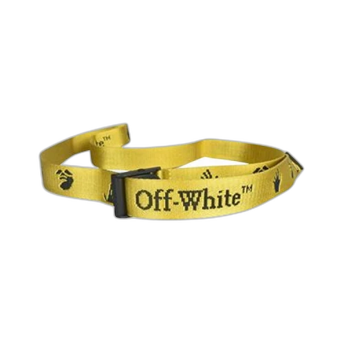 OFF-WHITE New Logo Industrial Belt Belt Yellow Black