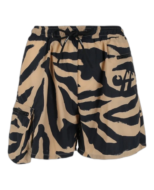 OFF-WHITE Athletic Zebra Nylon Shorts Multi