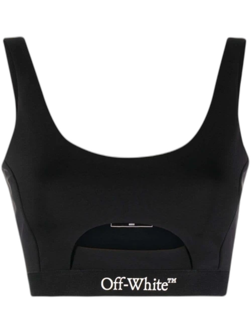OFF-WHITE Cut-Out Bra Top Black