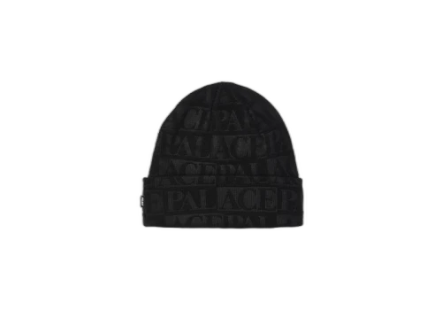 Palace Emboss Repeat Beanie Black