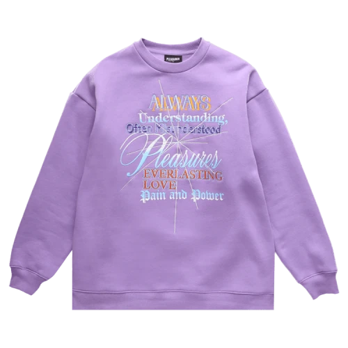 Pleasures Faith Crewneck Sweatshirt 'Purple'