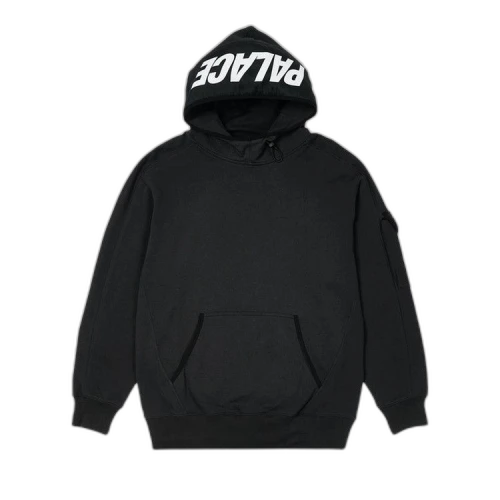 Palace Giant Woven Label Hood 'Black'