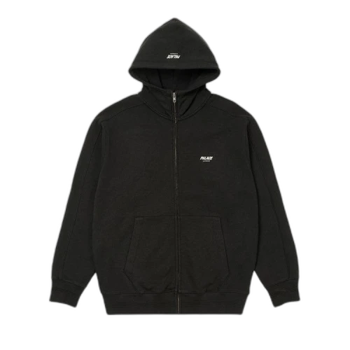 Palace Slub Zig Zag Zip Hood 'Black'