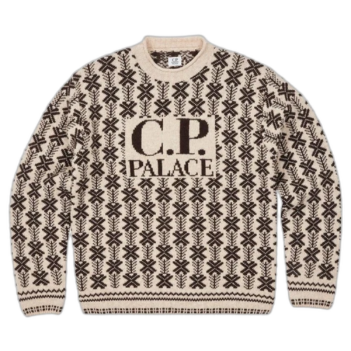 Palace x C.P. Company Lambswool Knit 'Stone'