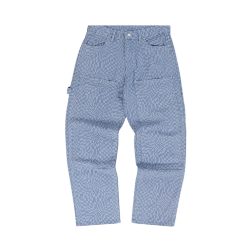 Pleasures Washy Double Knee Work Pants 'Blue'
