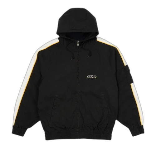 Palace Lowercase Hooded Cotton Jacket 'Black/White'