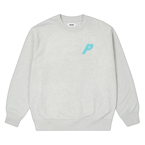 Palace Fleece Tri-Ferg Crew 'Grey Marl'